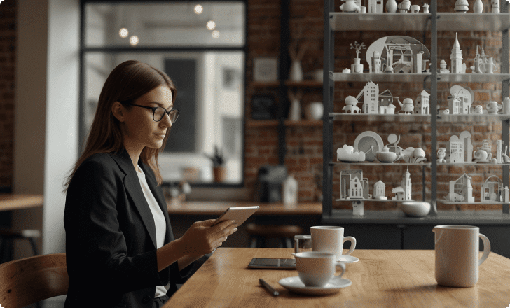 Design 3D em qualquer lugar com um tablet