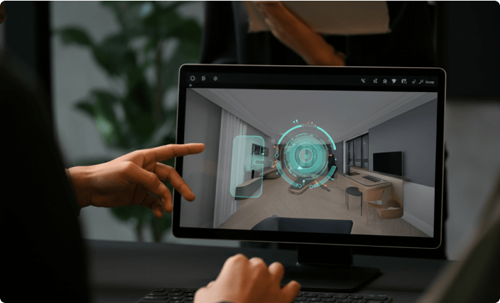 Percurso interativo de produto no Reality MAX