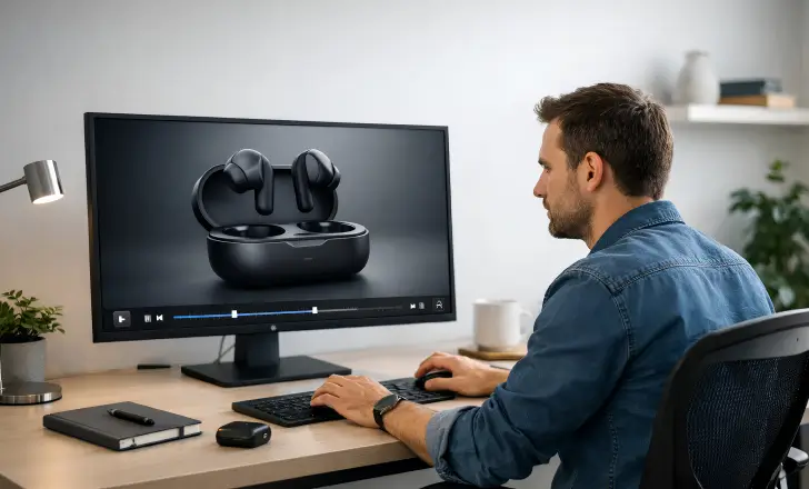 Chef de produit travaillant avec la visualisation 3D de produits pour l’e-commerce